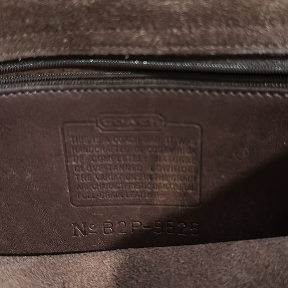 Vintage Coach Stewardess Bag Purse 9525 Dark Brown Mahogany Costa Rica - Picture 11 of 12